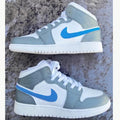 Custom Air Jordan 1 GreyJ's Blue Tick🔵