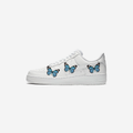 Custom Nike Air Force 1  Blue Butterfly II