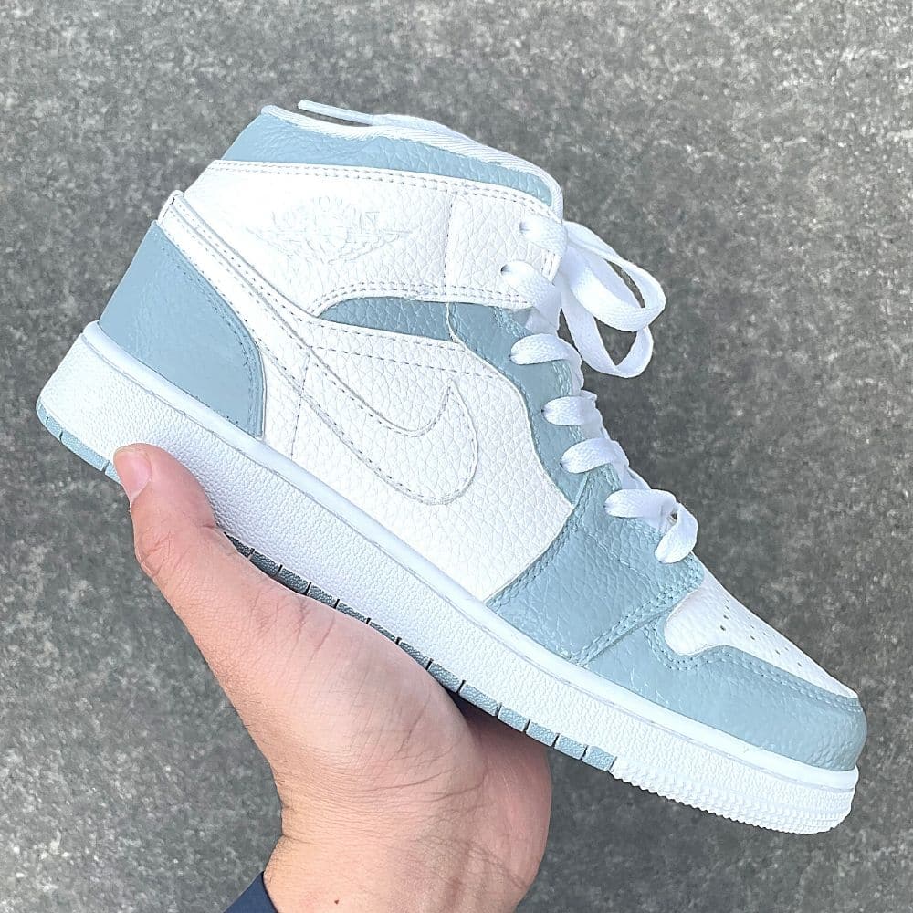 Custom Air Jordan 1 X  Gray green