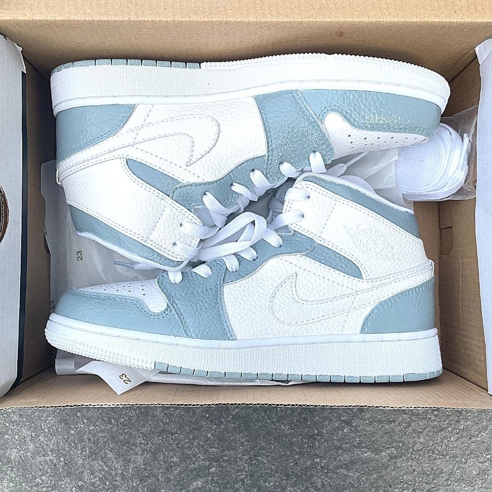 Custom Air Jordan 1 X  Gray green