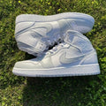 Custom Air Jordan 1 Mid White Grey