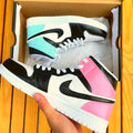 Custom Air Jordan 1 X Pink BLUE Mid