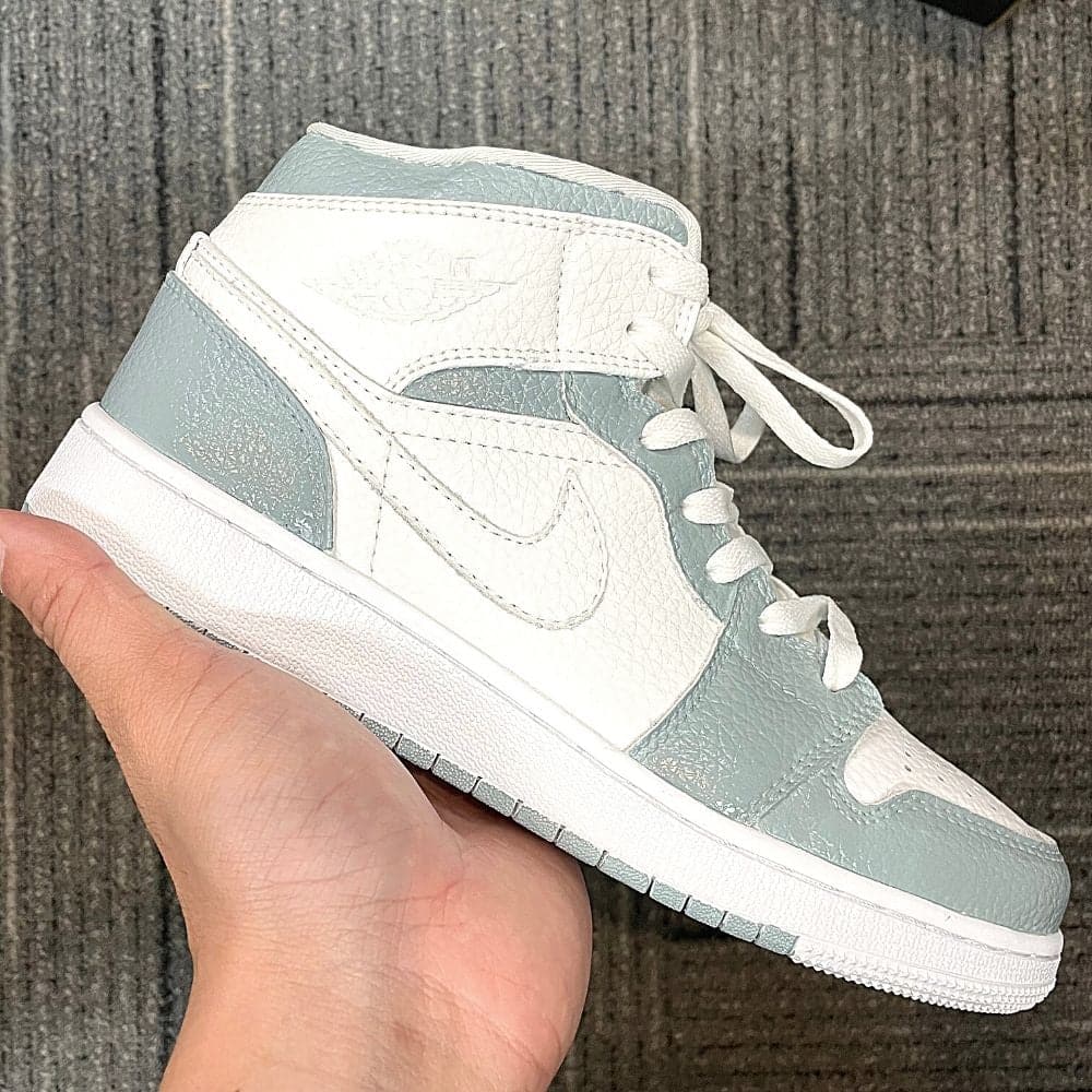 Custom Air Jordan 1 X  Gray green