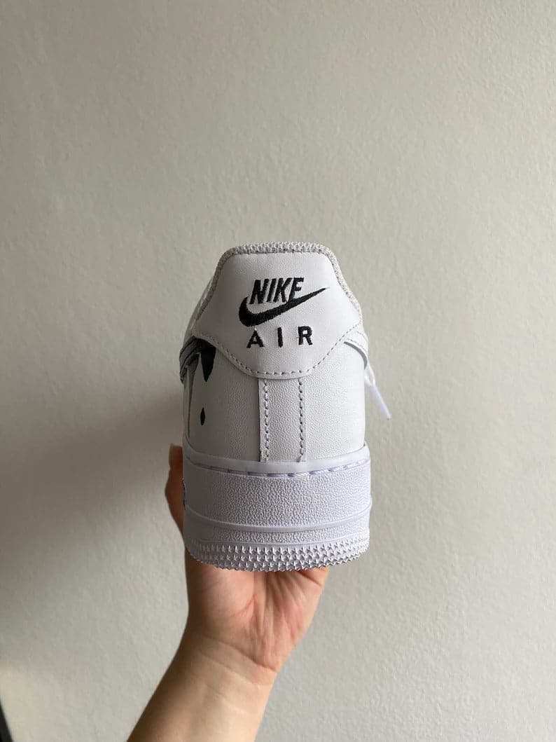 Custom Nike Air Force 1's drip Swoosh