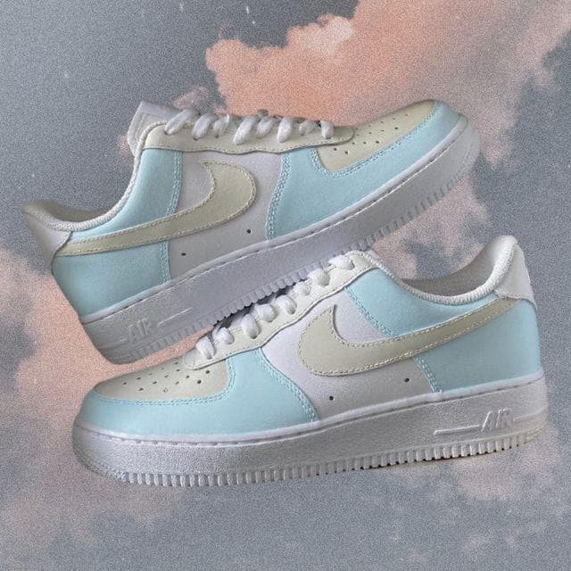 Blue cream Daydream Air Force 1's