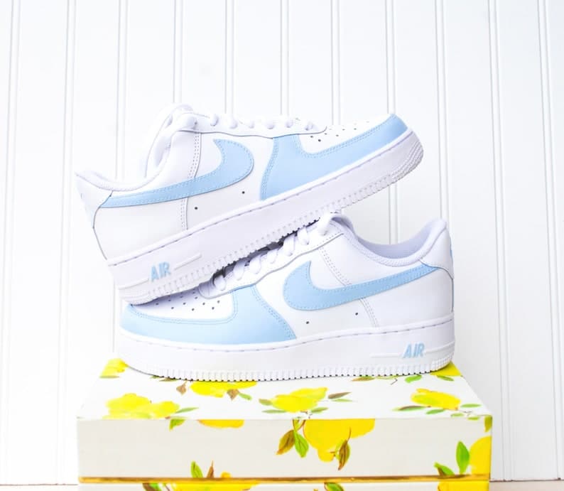 Tan Toe Colorblock Air Force 1 Custom Handpainted