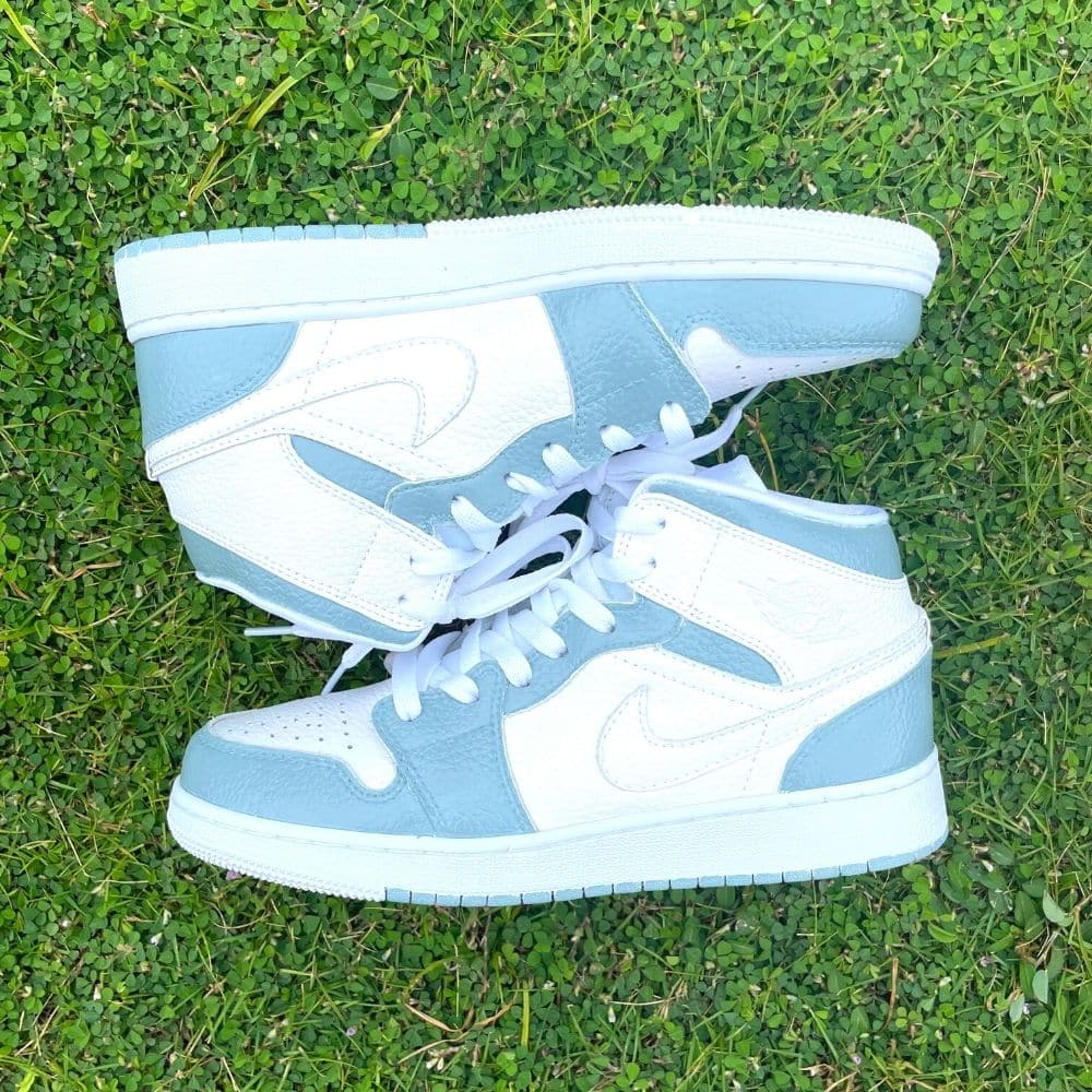 Custom Air Jordan 1 X  Gray green