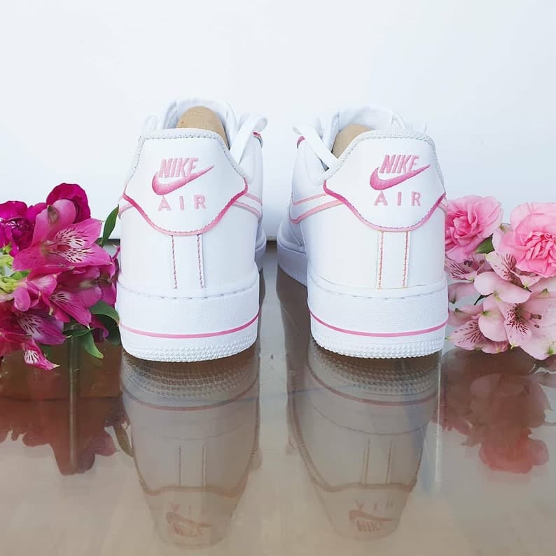 Magenta and Pink Ombré_ Painted AF1's