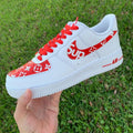 Red Louis Vuitton X Supreme af1