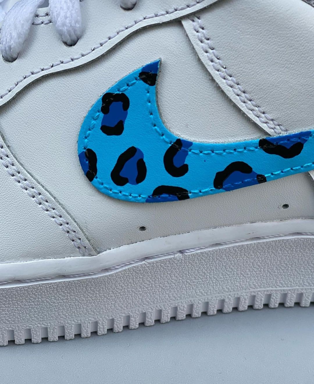 Blue Leopard Custom AF1's