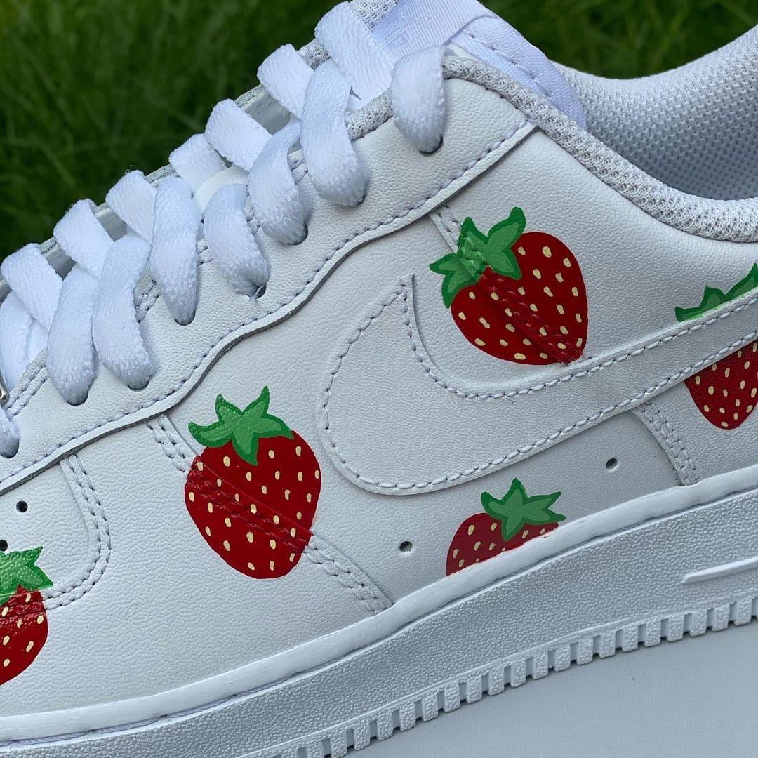 Strawberry Custom Air Force 1's
