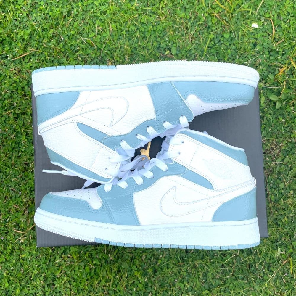 Custom Air Jordan 1 X  Gray green