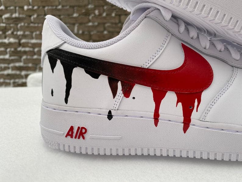 Custom Air Force 1 ombre Drip one Side