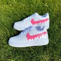 Custom Pink Nike Drip Air Force Ones