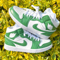 custom air jordan 1 green