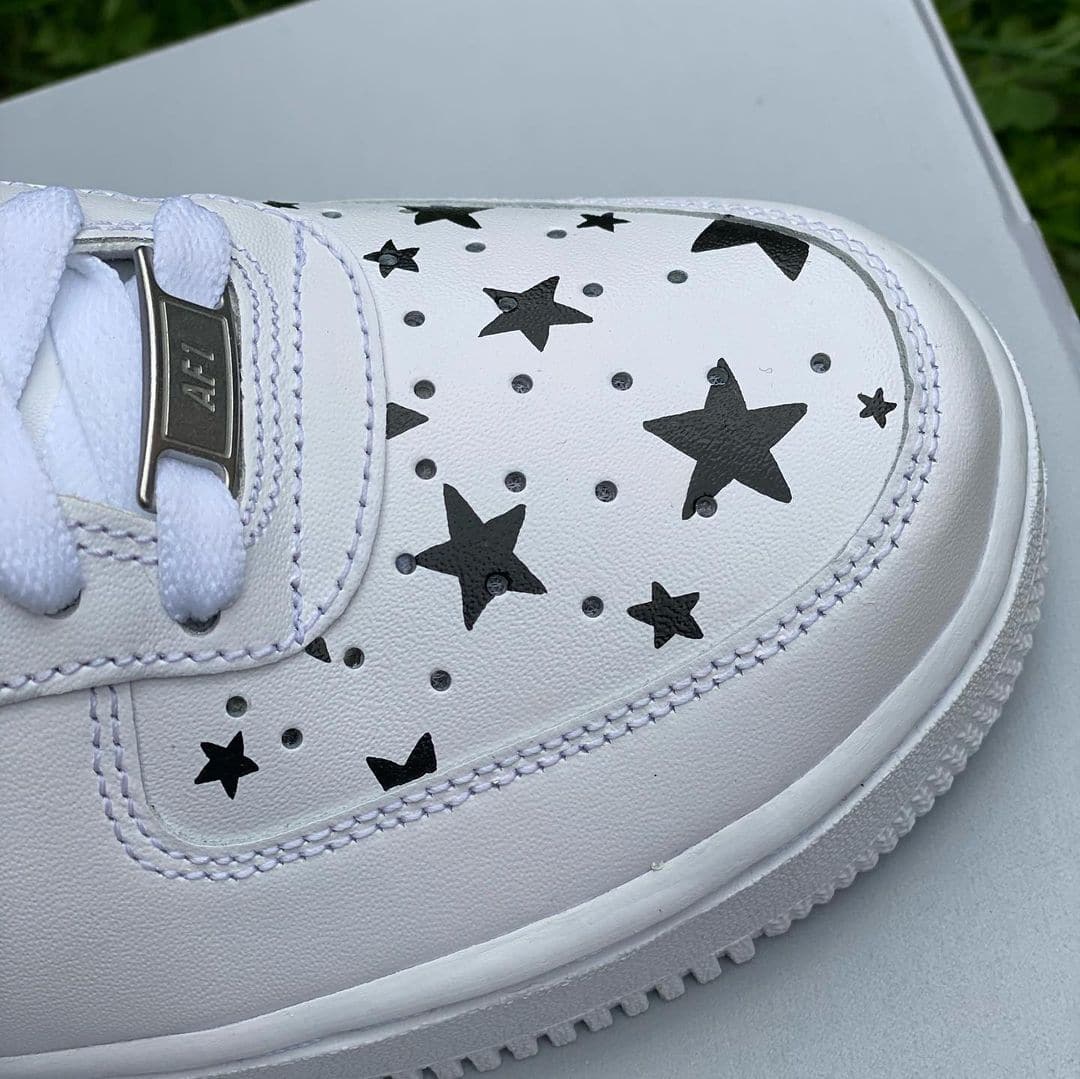 Black Stars Custom Air Force 1's