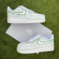 Custom Air Force 1 Green Splash