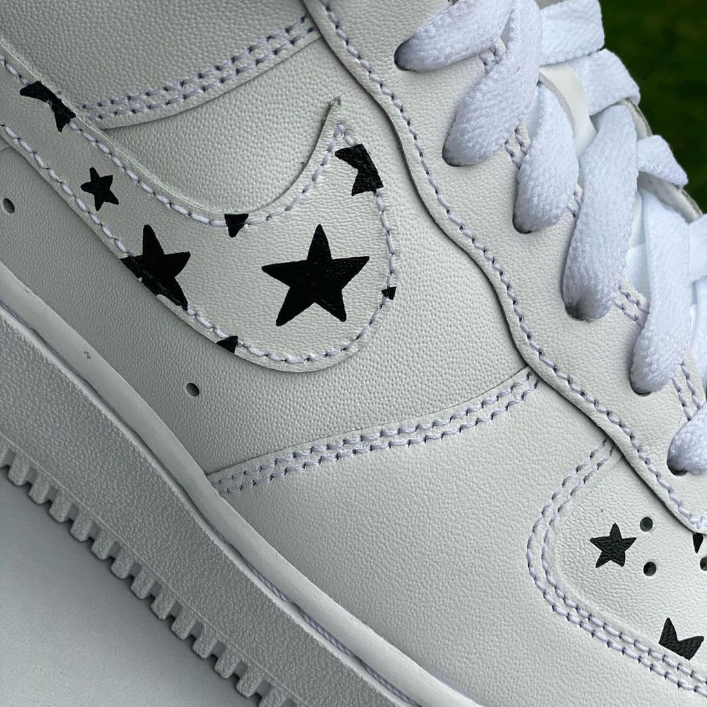Black Stars Custom Air Force 1's