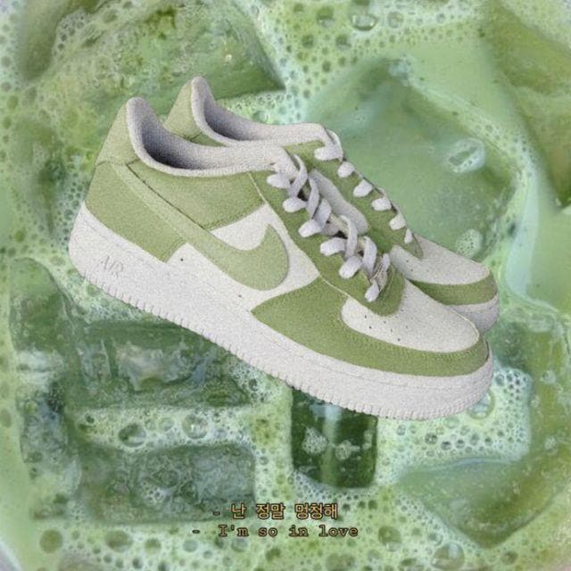 Matcha/sage Green Air Force 1's