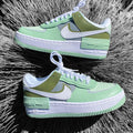 Custom Air Force 1 Pistachio Shadow colorway