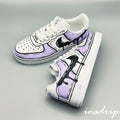 Purple Cartoon Drip Custom Air Force 1
