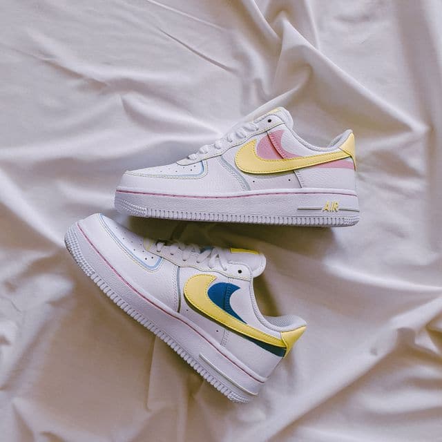 Yellow Swoosh Nike Air Force 1