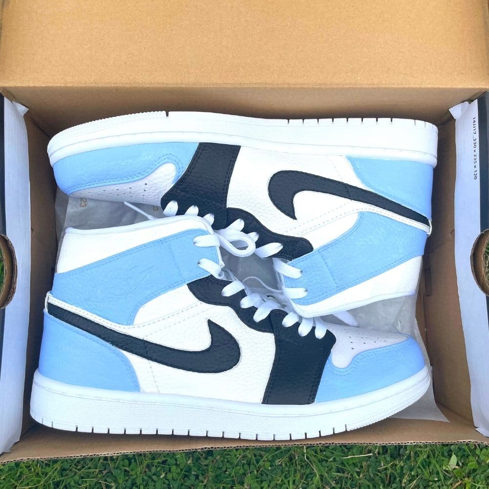 Custom Air Jordan 1 X Black  Blue