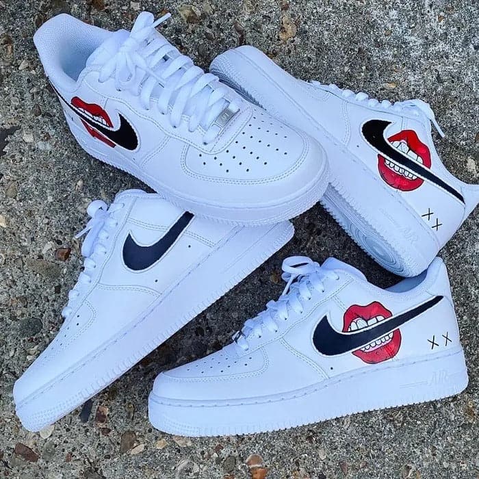Custom Air Force 1  'Red Lips Grr'