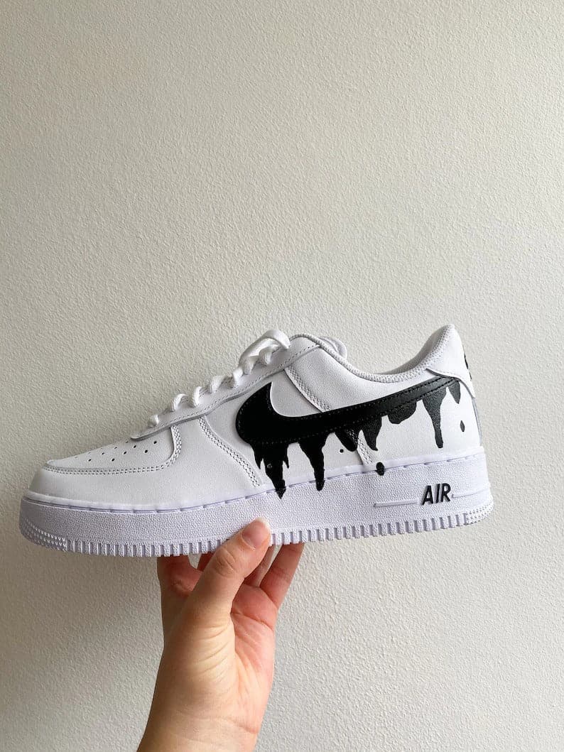 Custom Nike Air Force 1's drip Swoosh