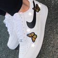 Orange Black Butterfly Air Force 1s
