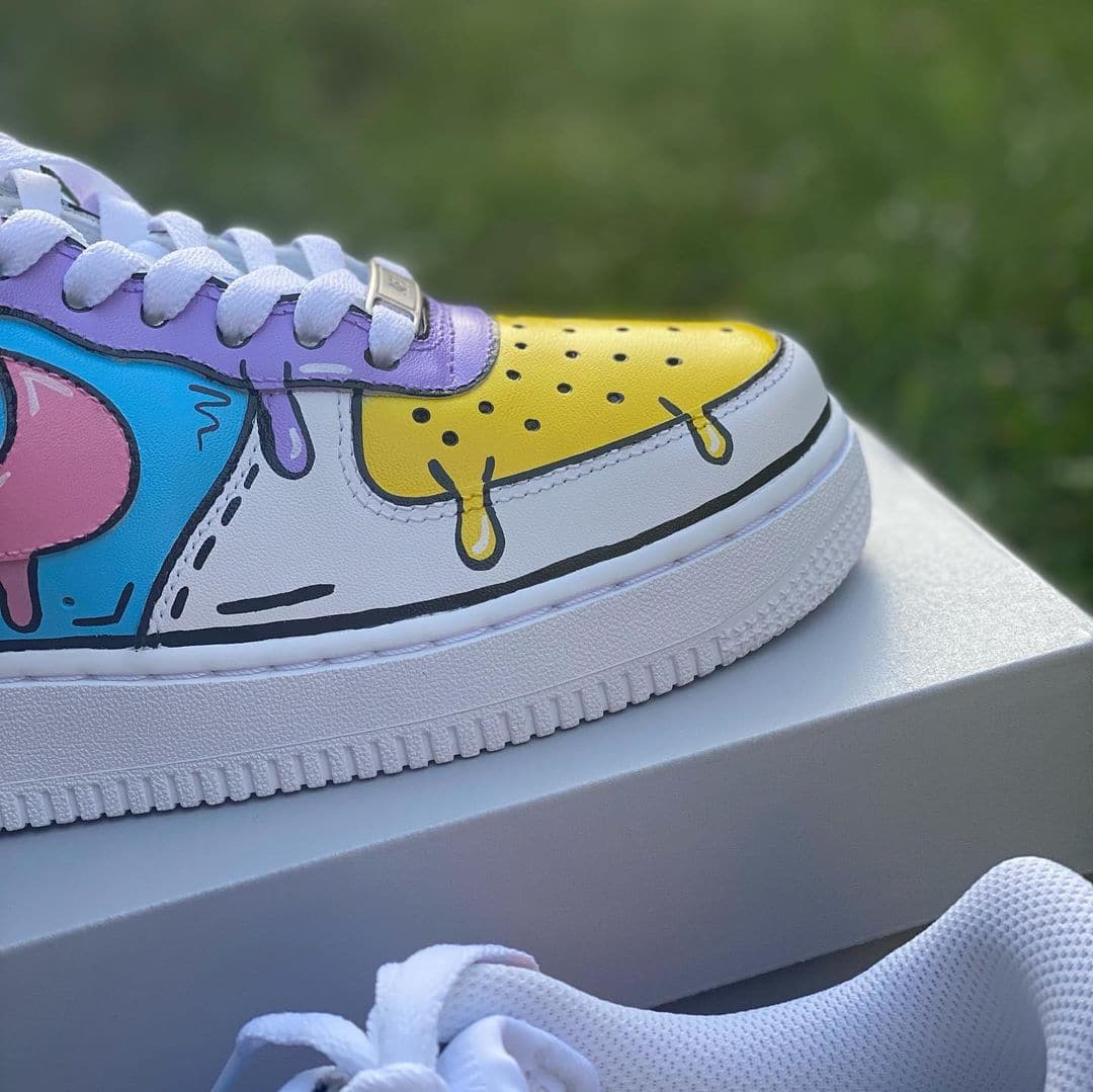 Cartoon Drip Custom Air Force 1's