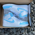 Custom Air Jordan 1 Mid White Bule