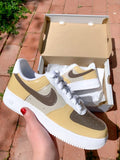 Hand-painted Neutral Tones Custom Air Force 1