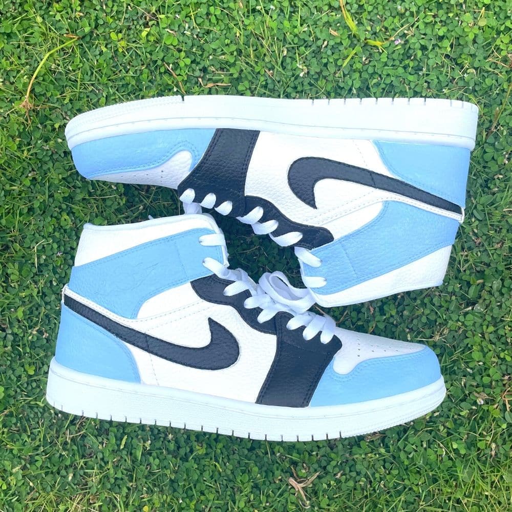 Custom Air Jordan 1 X Black  Blue