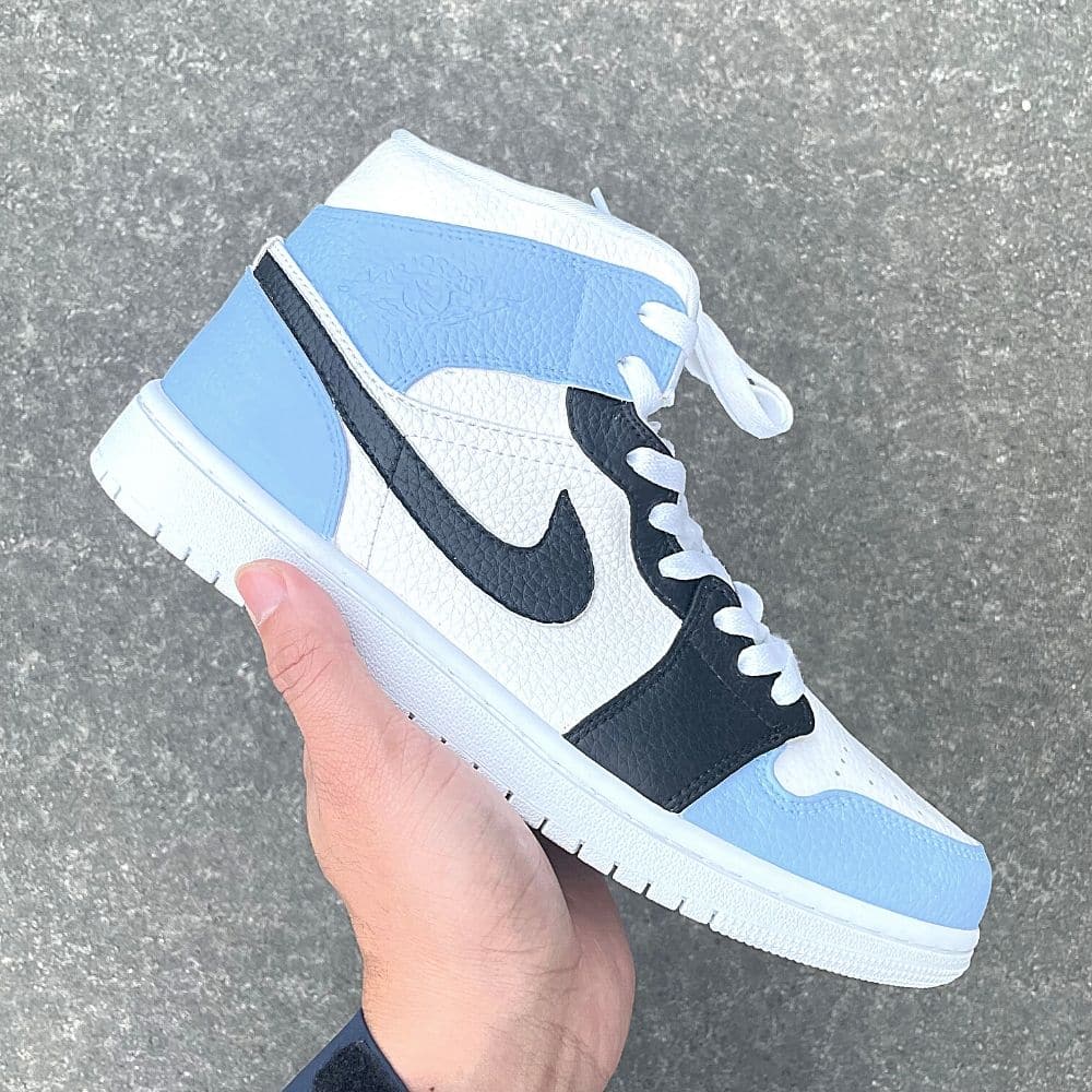 Custom Air Jordan 1 X Black  Blue
