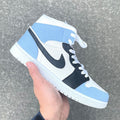 Custom Air Jordan 1 X Black  Blue
