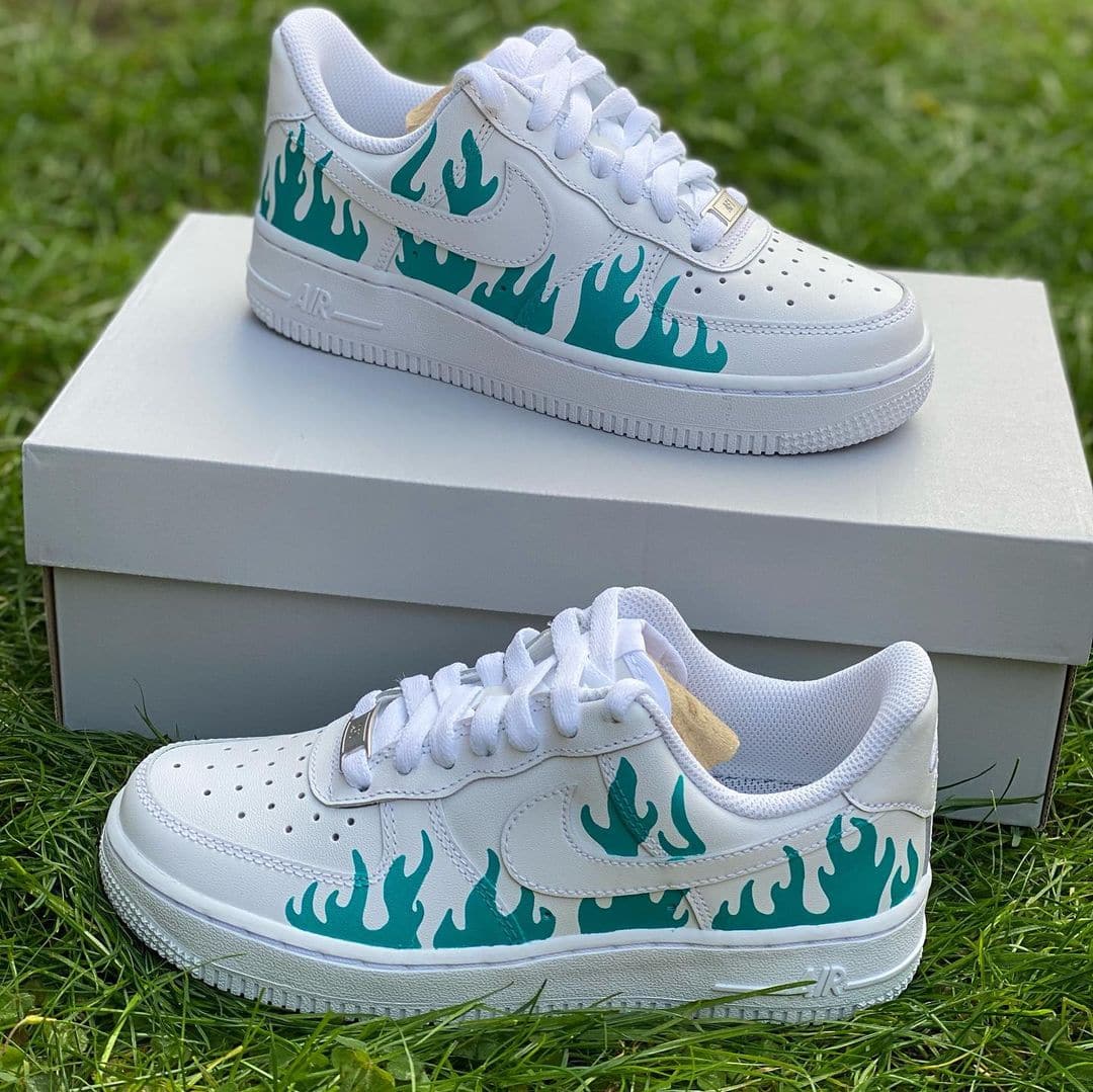 Custom Flames Air Force 1's