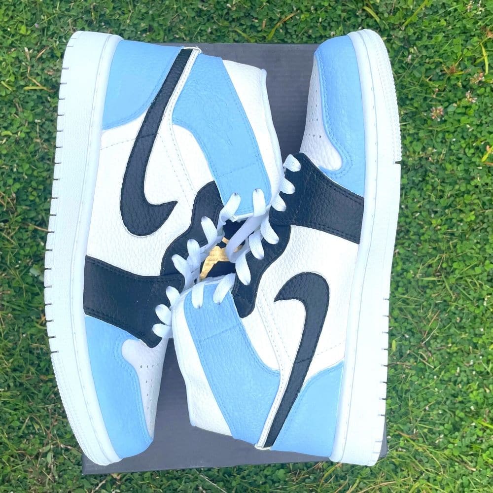 Custom Air Jordan 1 X Black  Blue