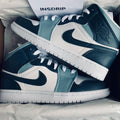 NAVY BLUE AIR JORDAN 1 CUSTOM
