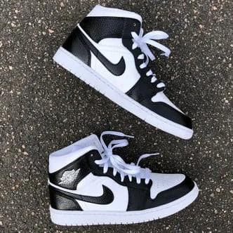 Custom Air Jordan 1 Black White 🐼🤍