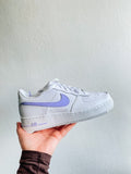 Custom Air Force 1 lilac Swoosh