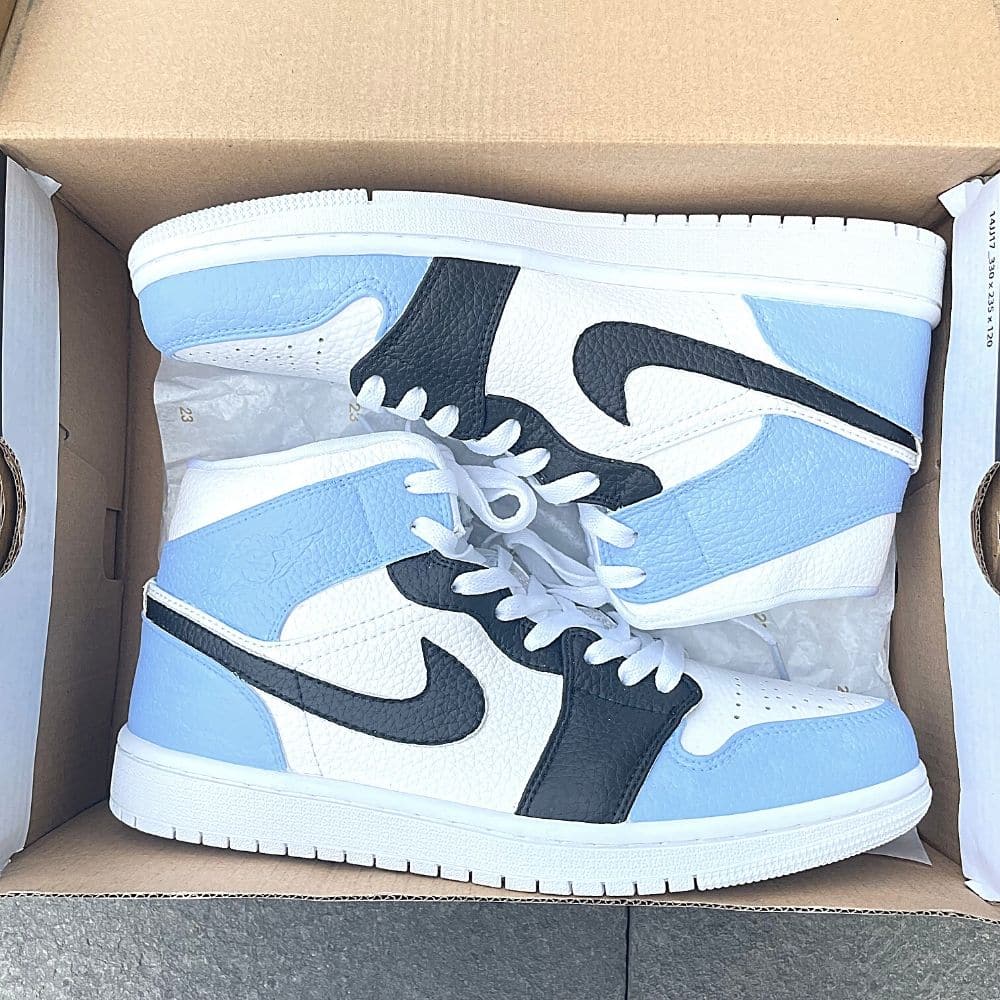 Custom Air Jordan 1 X Black  Blue